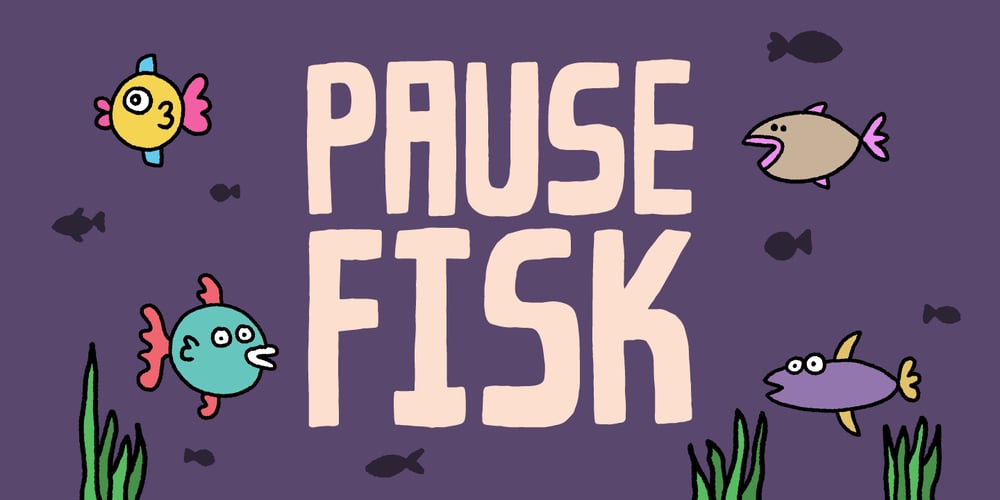 Pausefisk font