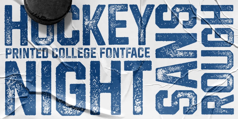 Hockeynight Sans Rough font