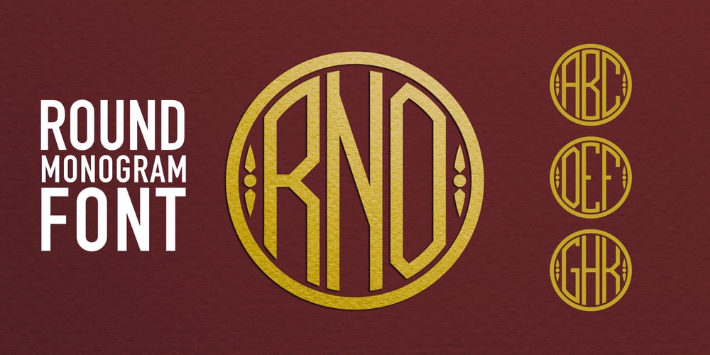 Round Monogram font