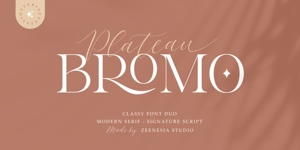 Bromo Plateau font