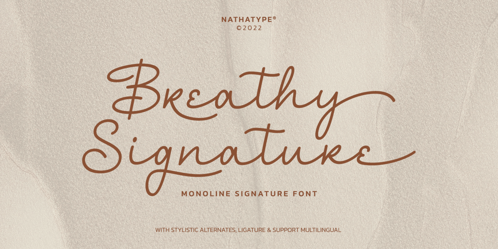 Breathy Signature font