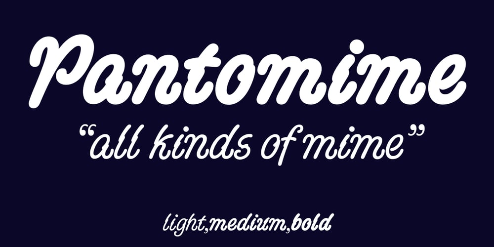 Pantomime font