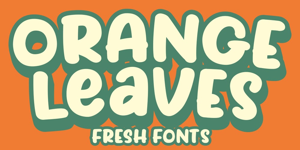 Orange Leaves font
