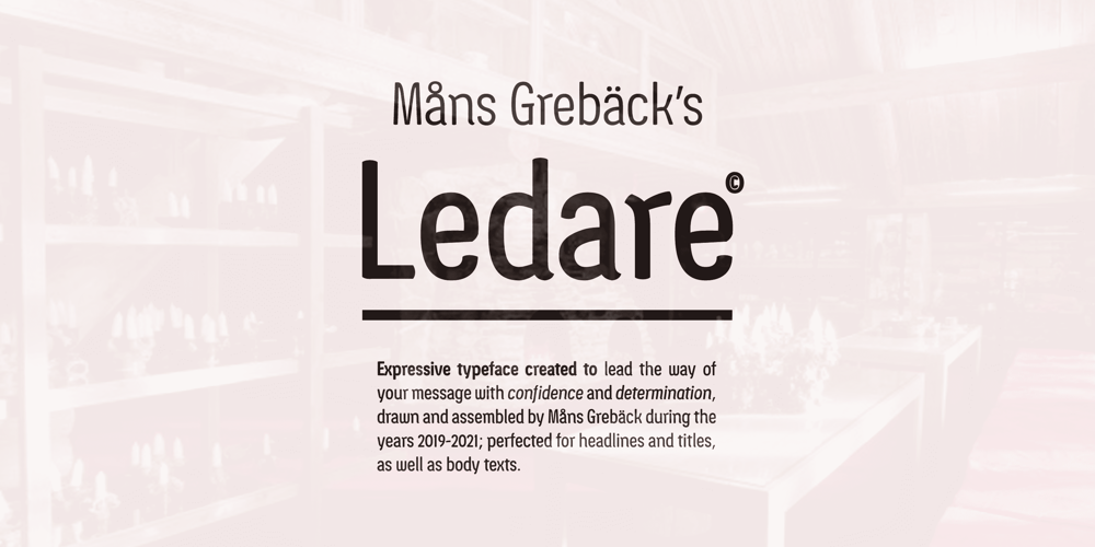 Ledare font