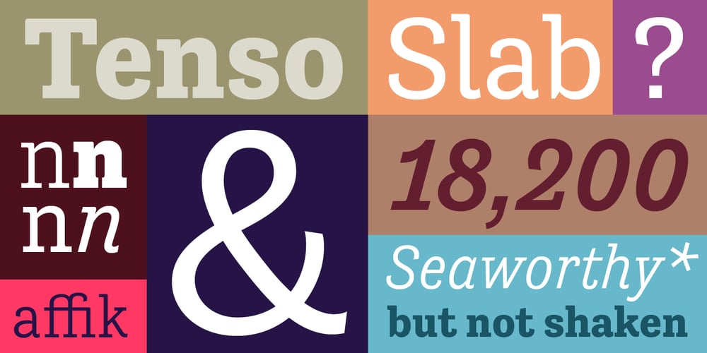 Tenso Slab font