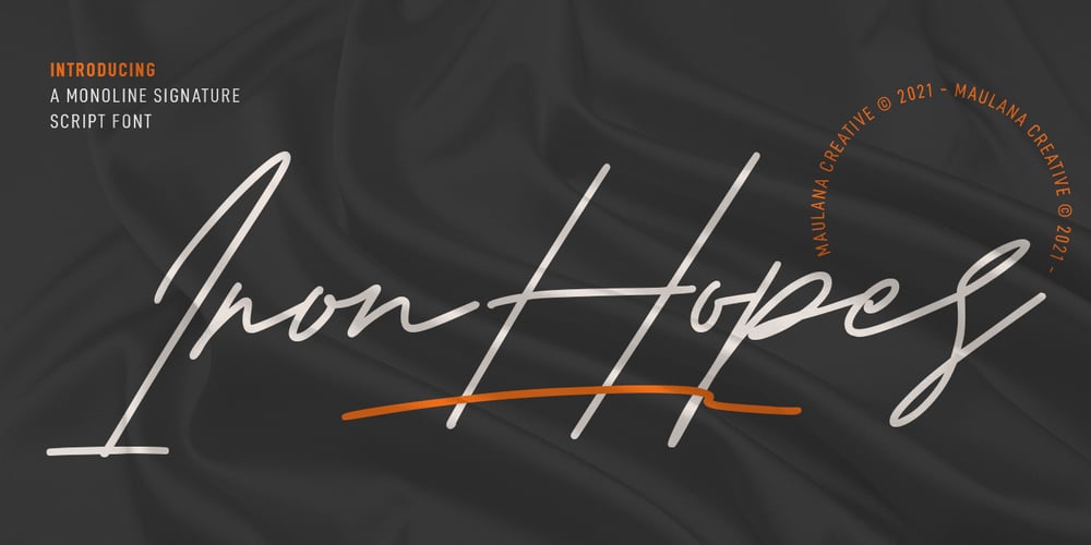 Ironhopes Monoline Signature font