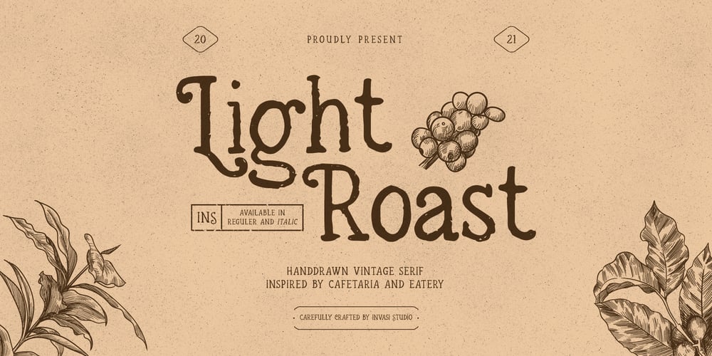 Light Roast font
