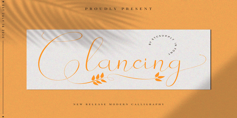 Glancing font