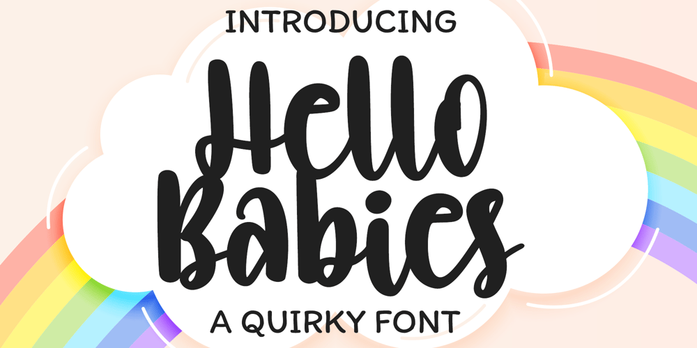 Hello Babies font