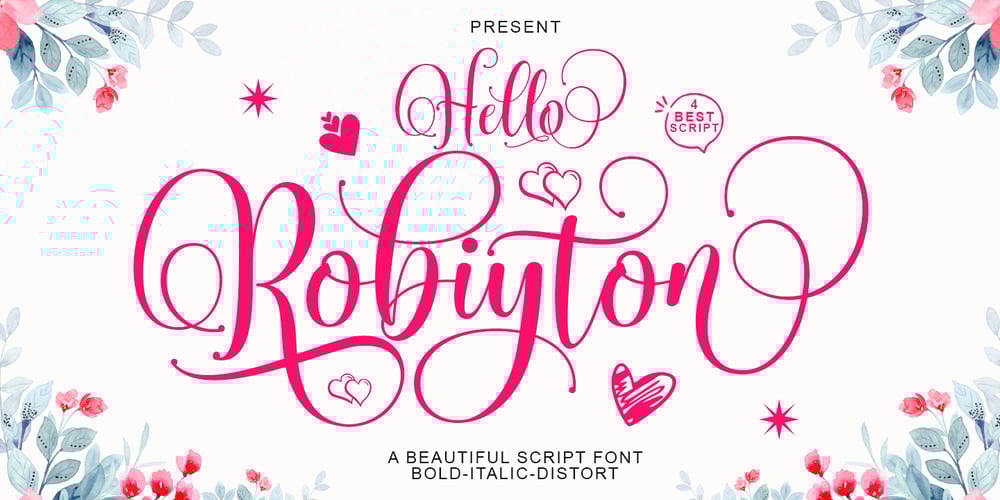 Hello Robiyton font