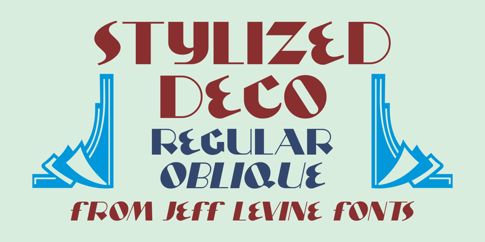 Stylized Deco JNL font
