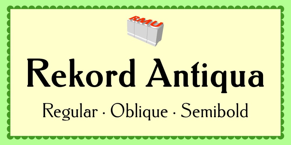 Rekord Antiqua font