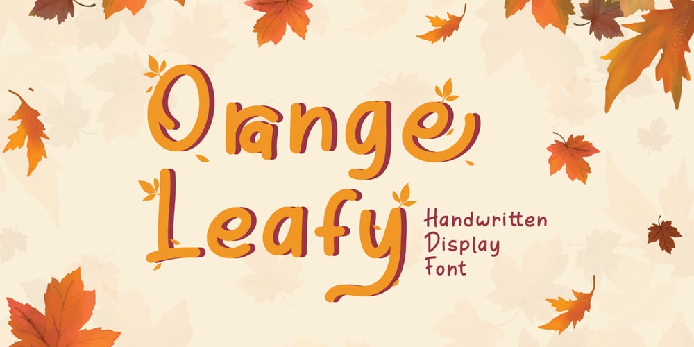 Orange Leafy font