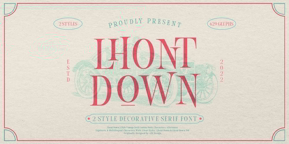 Lhont Down font