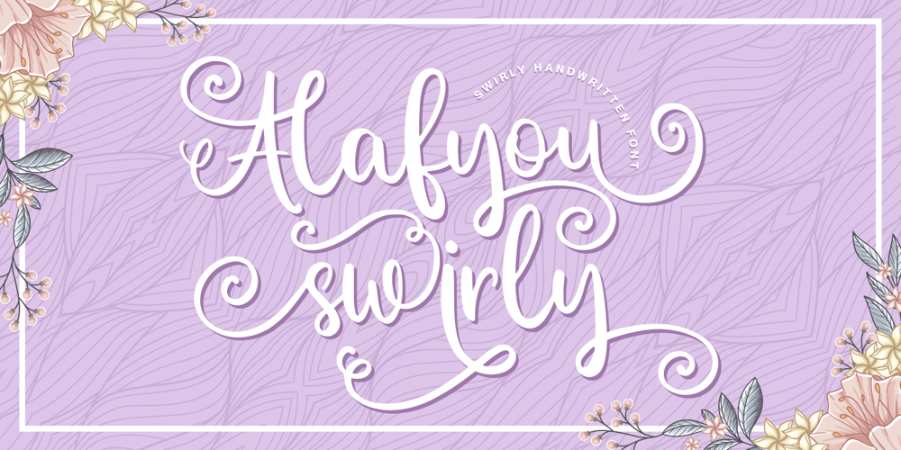 Alafyou Swirly font