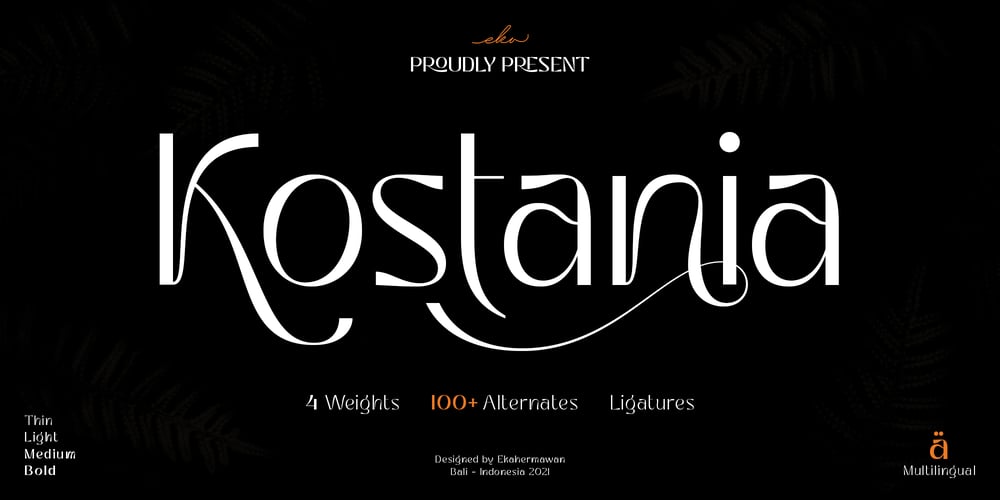Kostania font