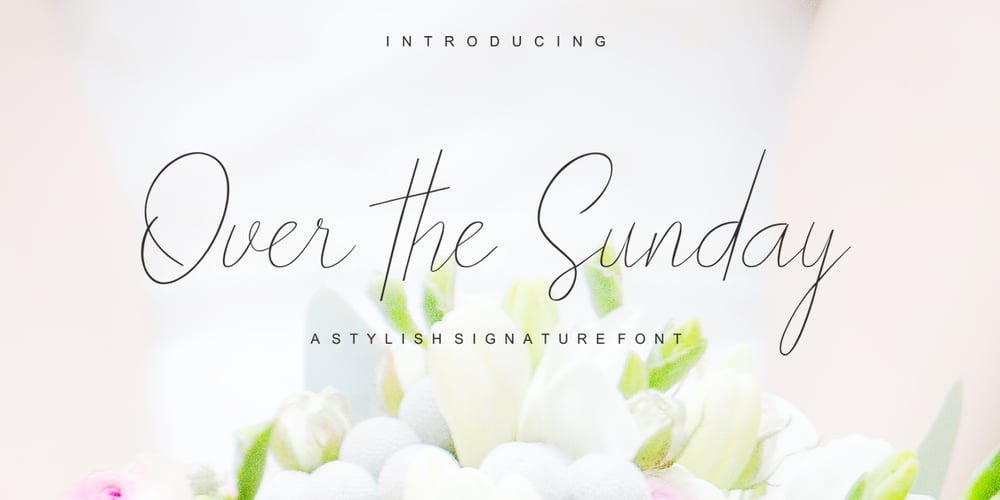 Over the Sunday Slant font