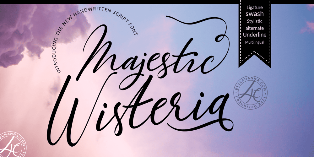 Majestic Wisteria font