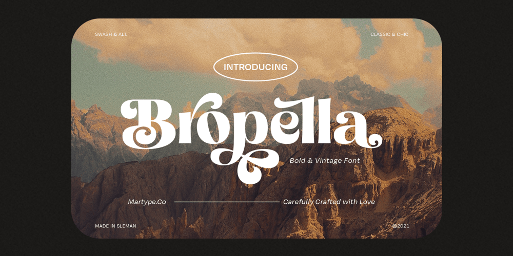 Bropella font