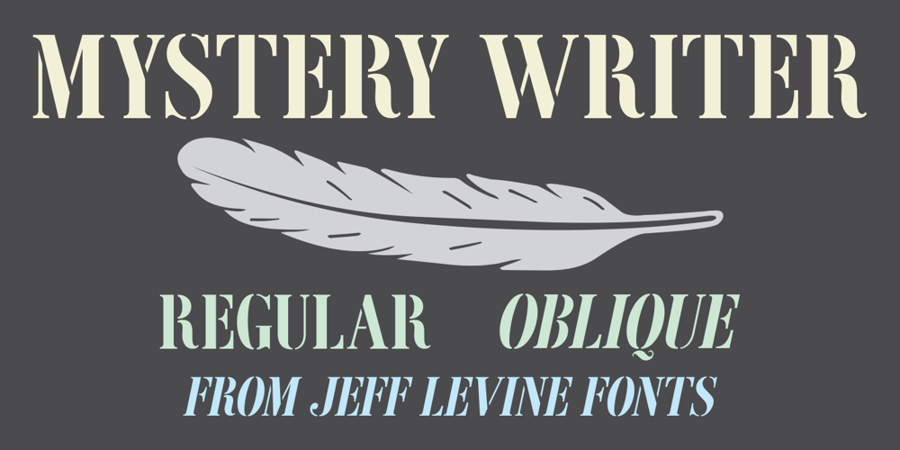 Mystery Writer JNL font