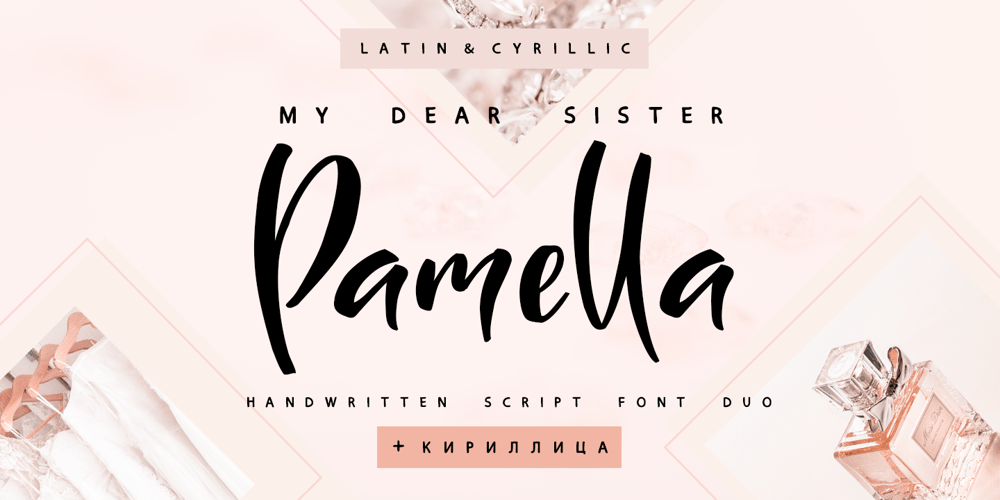Sister Pamella Font Cyrillic Duo font