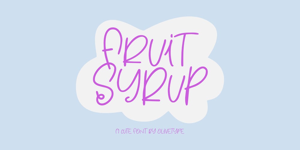 Fruit Syrup font