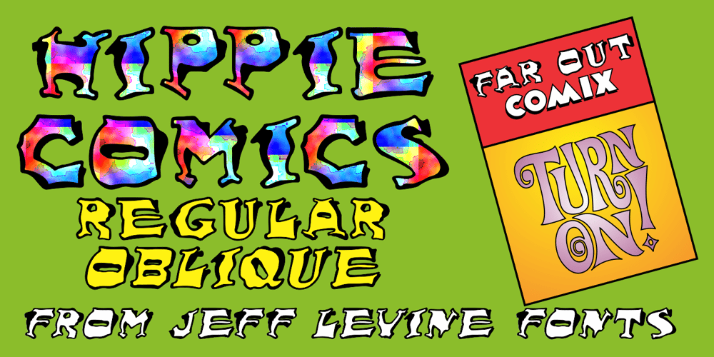 Hippie Comics JNL font