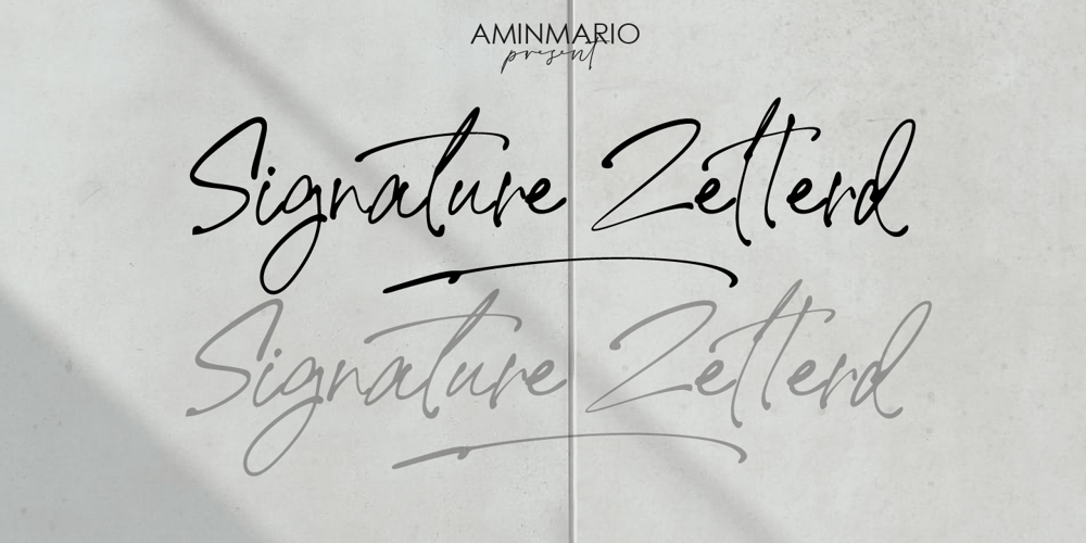 Signature Zetterd font