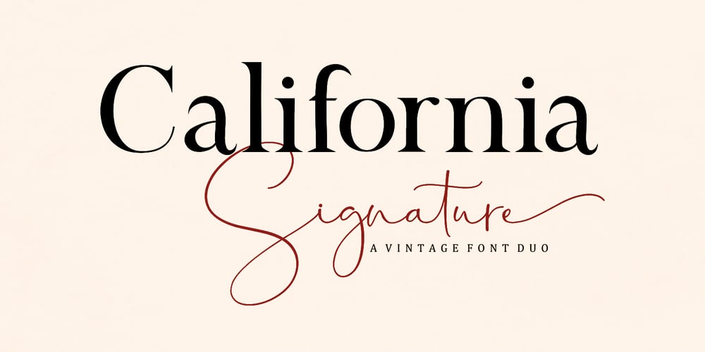 California Signature font