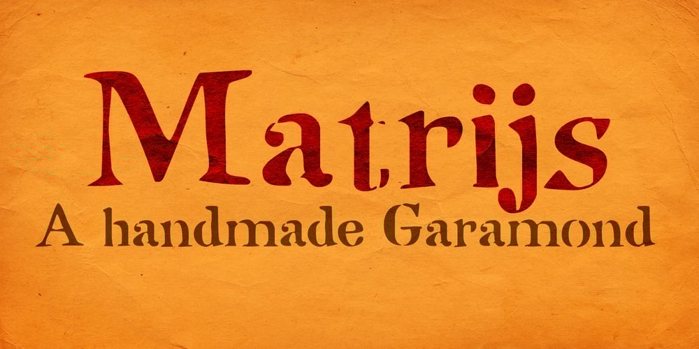Matrijs font