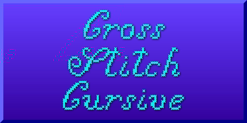 Cross Stitch Cursive font