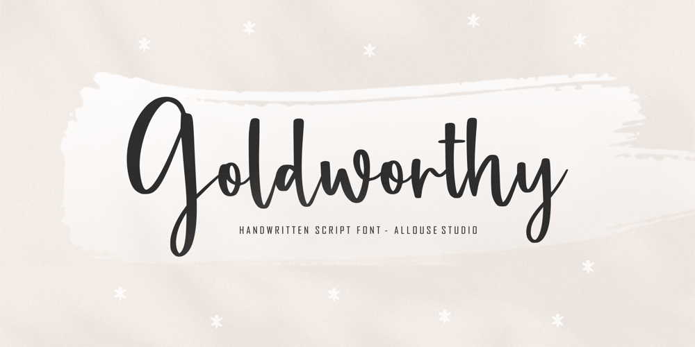 Goldworthy font