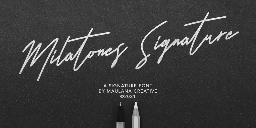 Milatones Signature font