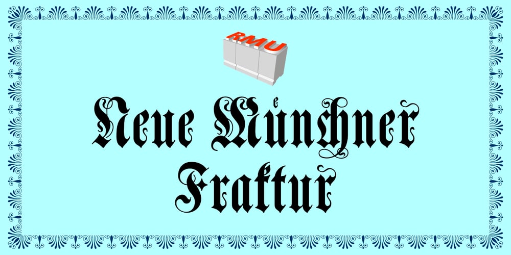 Neue Muenchner Fraktur font