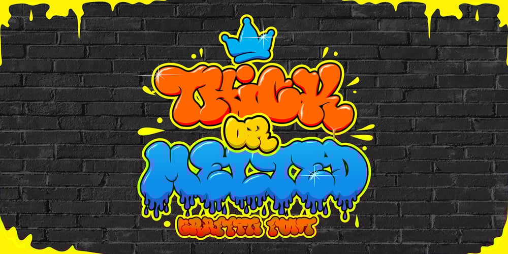 Thick or Melted font