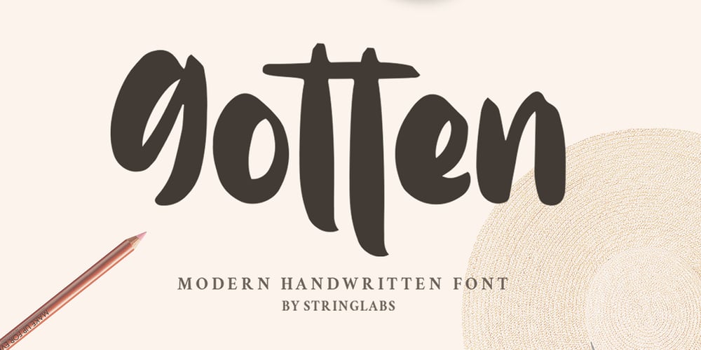 Gotten font