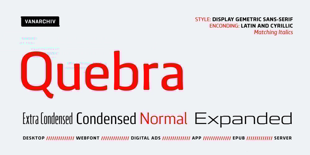Quebra font
