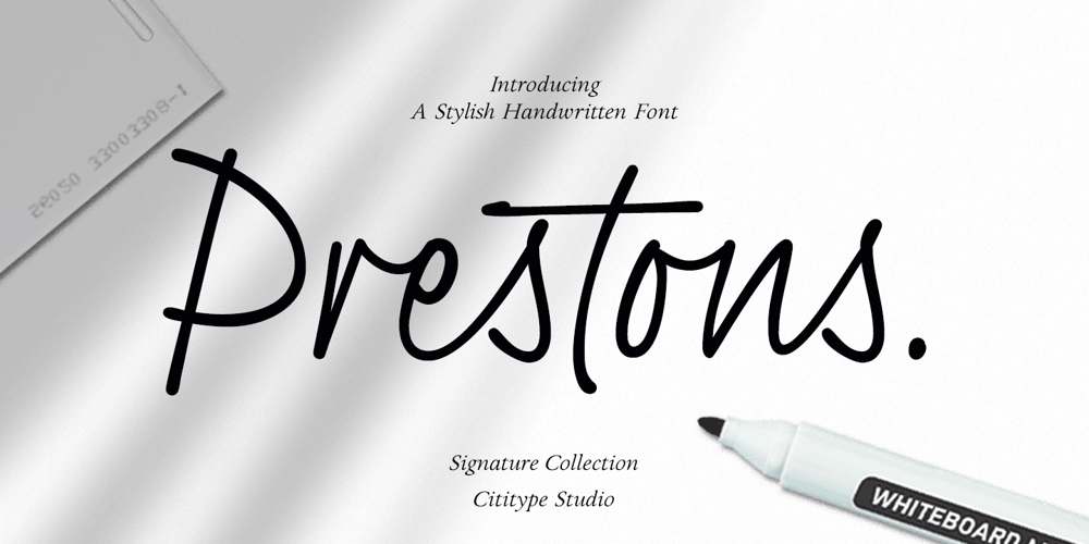 Preston Signature font