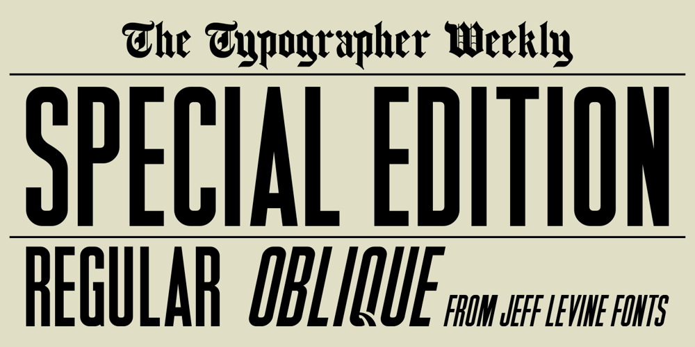 Special Edition JNL font