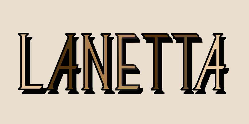 Lanetta font