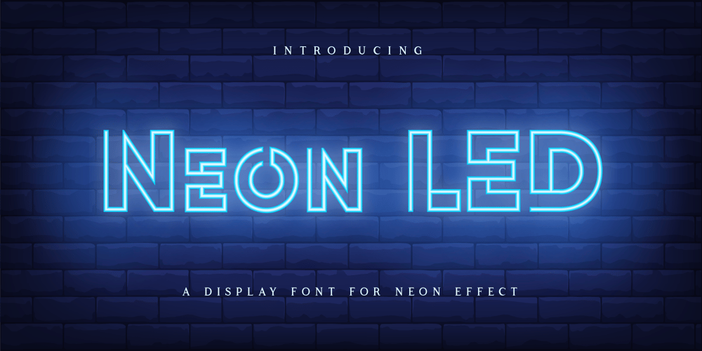 Neon LED V2 font