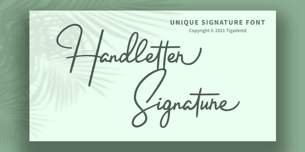 Handletter Signature font