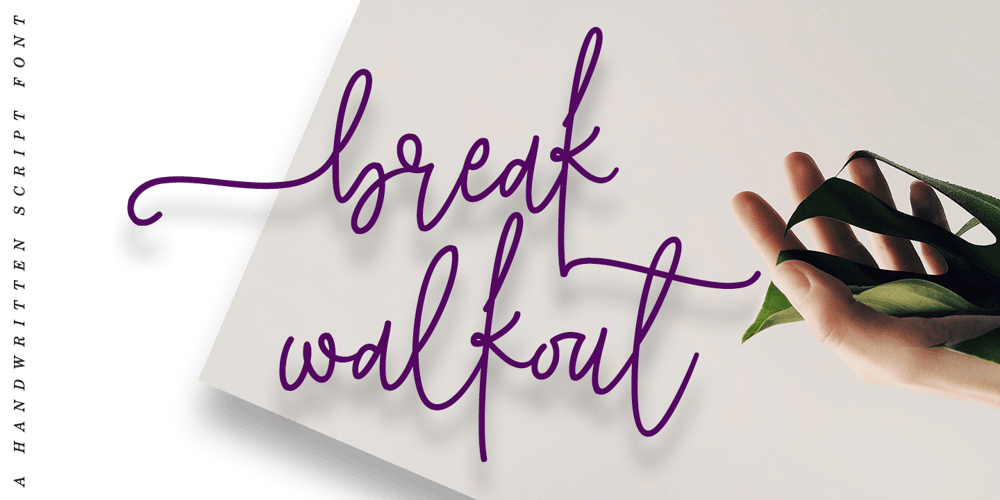 Break Walkout font