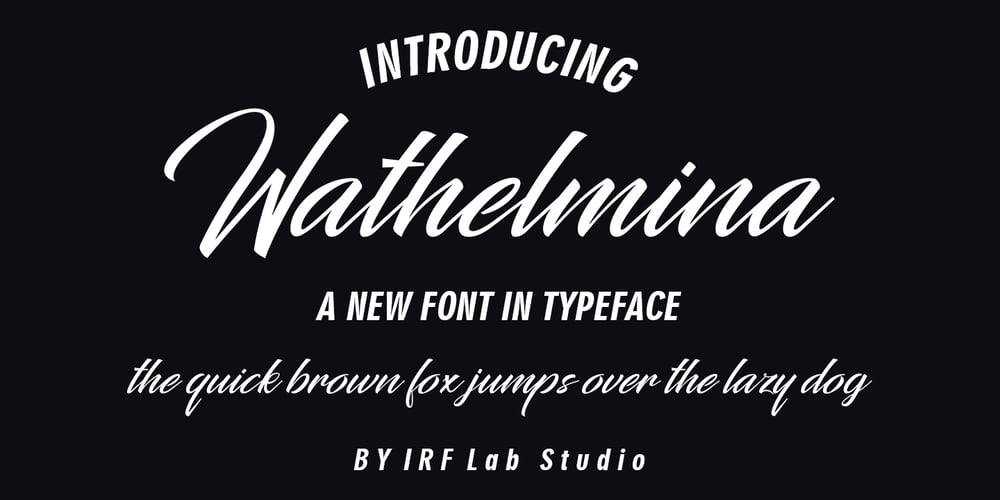 Wathelmina font