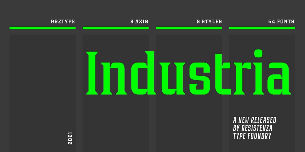 Industria Serif font