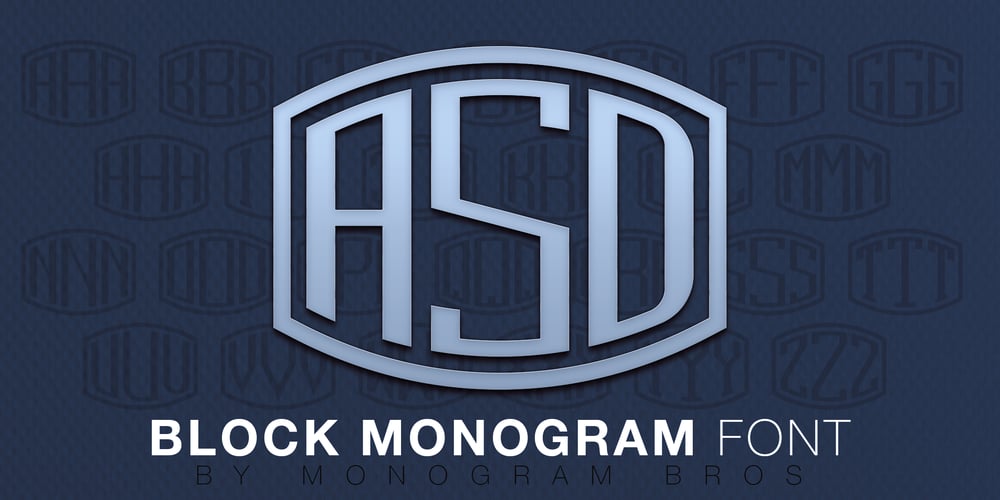 Block Monogram font