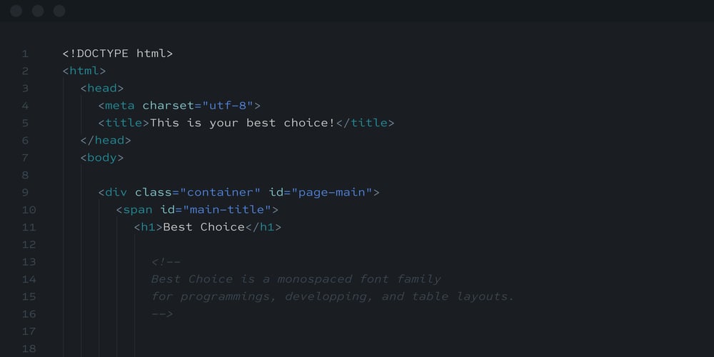 Best Choice font