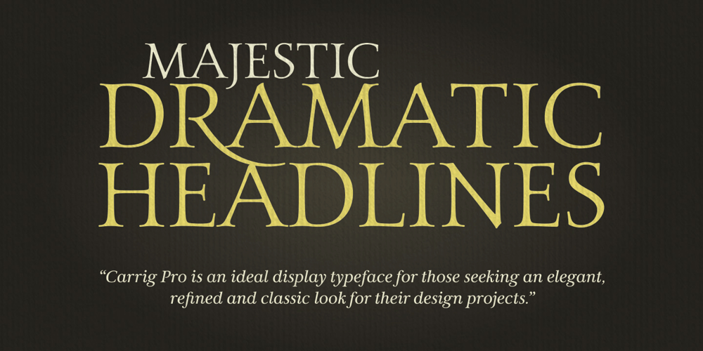 Carrig Pro font