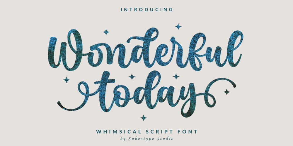 Wonderful Today font
