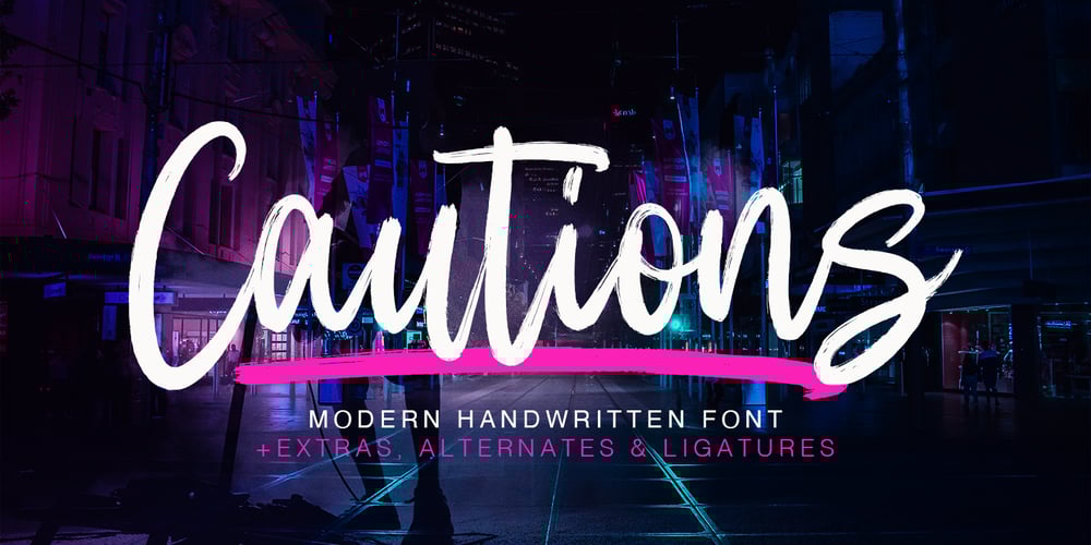 Cautions Brush font